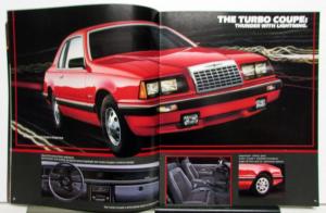 1983 Ford Thunderbird Turbo Coupe Heritage Specifications Sales Brochure