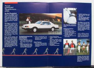 1983 Ford Thunderbird FILA Features Specs Sales Folder