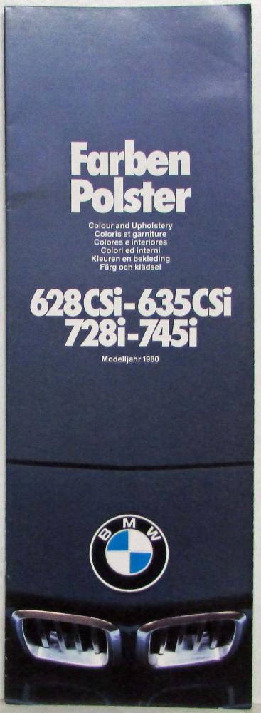 1980 BMW Color and Upholstery - Farben Polster Folder - Multi-language