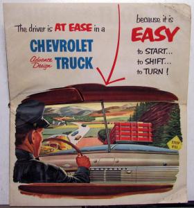 1953 Chevrolet Truck Dealer Sales Mailer Folder At Ease Teeter Chevy New York