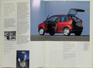 1992 BMW E1 E2 Electric Concept Vehicles Promotional Brochure - German Text