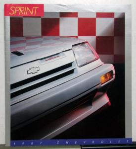 1987 Chevrolet Sprint Turbo Coupe Sedan Features Sales Brochure