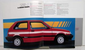 1987 Chevrolet Sprint Turbo Coupe Sedan Features Sales Brochure