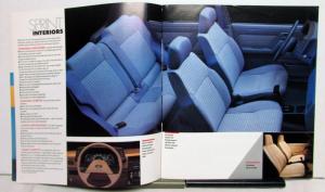 1987 Chevrolet Sprint Turbo Coupe Sedan Features Sales Brochure