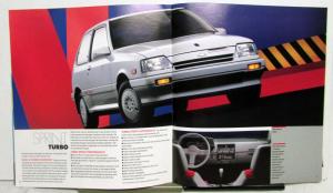 1987 Chevrolet Sprint Turbo Coupe Sedan Features Sales Brochure