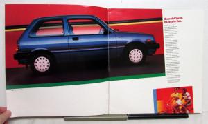 1986 Chevrolet Sprint Plus Coupe Sedan Features Sales Brochure