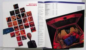 1986 Chevrolet Sprint Plus Coupe Sedan Features Sales Brochure