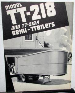 1937 GMC TT 218 Semi Trailer Dealer Sales Brochure Original TT-218H