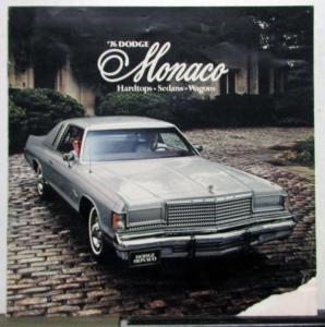 1976 Dodge Monaco Hardtops Sedans Wagons Features Sales Brochure