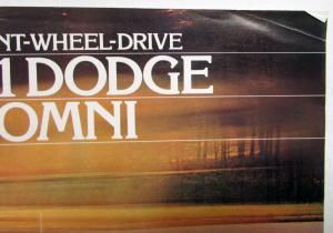 1981 Dodge Omni Front Wheel Drive  Two Tone Colors Options Sales Brochure