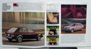 1981 Dodge Omni Front Wheel Drive  Two Tone Colors Options Sales Brochure