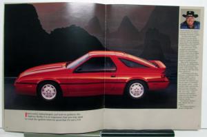 1987 Dodge Daytona Shelby Z Options Interior Exterior Sales Brochure