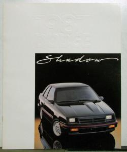 1987 Dodge Shadow Interior Exterior Options Sales Brochure