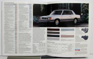 1988 Dodge Aries LE Wagon Standard Options Features Sales Brochure