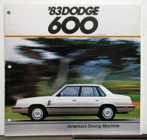 1983 Dodge 600 ES Series Options Interior Exterior Sales Brochure