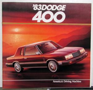 1983 Dodge 400 Options Interior Exterior Sales Brochure