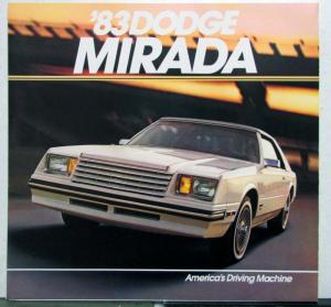 1983 Dodge Mirada Options Interior Exterior Sales Brochure