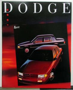 1989 Dodge Spirit ES LS Options Interior Exterior Sales Brochure