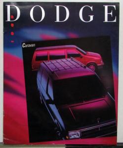 1989 Dodge Grand Caravan SE LE Options Interior Exterior Sales Brochure