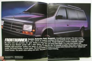 1989 Dodge Grand Caravan SE LE Options Interior Exterior Sales Brochure