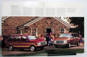 1989 Dodge Grand Caravan SE LE Options Interior Exterior Sales Brochure