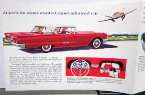 1958 Ford Thunderbird Dealer Sales Brochure Folder 4 Passenger Car Rev 1/58