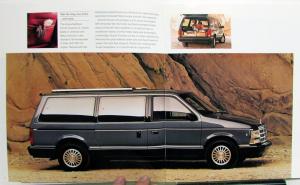 1990 Dodge Grand Caravan SE LE Options Interior Exterior Sales Brochure