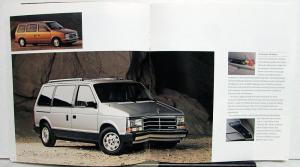 1990 Dodge Grand Caravan SE LE Options Interior Exterior Sales Brochure