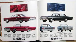 1966 Dodge Coronet 440 500 Oversized Sales Brochure Color Original 383