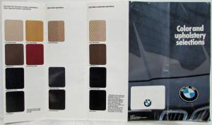 1981 BMW Color and  Upholstery Selections Dealer Sales Folder Brochure