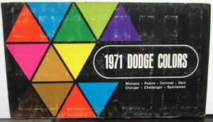 1971 Dodge Dealer Paint Chips Color Options Folder Charger Challenger Dart Orig