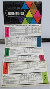 1971 Dodge Dealer Paint Chips Color Options Folder Charger Challenger Dart Orig