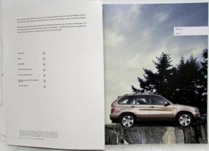 2003 BMW X5 SAV Prestige Sales Brochure - 3.0i 4.4i 3.0d - German Text