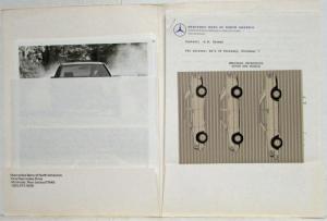 1986 Mercedes-Benz Media Information Press Kit 190 300 420 560