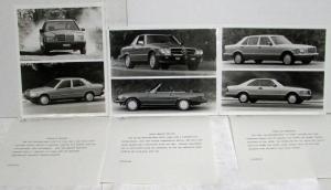 1986 Mercedes-Benz Media Information Press Kit 190 300 420 560