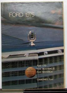 1975 Ford LTD Mustang II Maverick Specifications XL Sales Brochure SPANISH