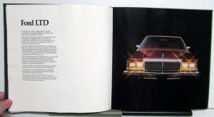 1979 Ford LTD Specifications Paint Chips Options Sales Brochure