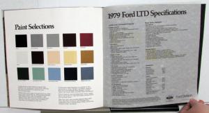 1979 Ford LTD Specifications Paint Chips Options Sales Brochure