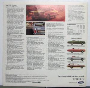 1976 Ford LTD Brougham Landau Features Options Specs Sales Brochure