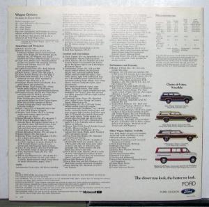 1976 Ford Station Wagons Torino Pinto LTD Features Options Specs Brochure