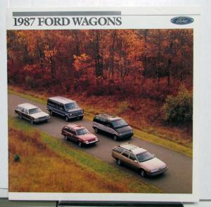 1987 Ford Station Wagons Taurus Areostar Escort Crown Victoria Specs Brochure