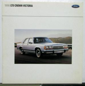 1990 Ford LTD Crown Victoria Color Trims Options Specs XL Sales Brochure