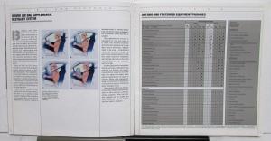 1990 Ford LTD Crown Victoria Color Trims Options Specs XL Sales Brochure