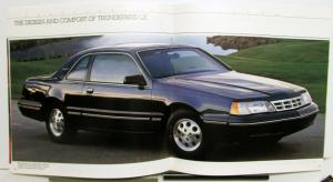 1988 Ford Thunderbird Diagrams Specifications Safety XL Sales Brochure