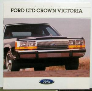 1988 Ford LTD Crown Victoria Diagrams Specifications Safety XL Sales Brochure