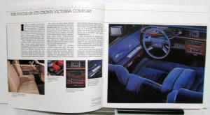 1988 Ford LTD Crown Victoria Diagrams Specifications Safety XL Sales Brochure