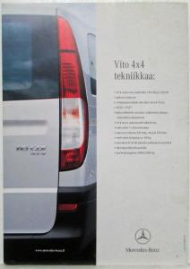 2005 Mercedes-Benz Vito 4x4 Van Sales Brochure - Finnish Text