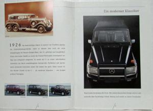 1997 Mercedes-Benz G-Class Turbodiesel Sales Brochure - G320 G300 - German Text