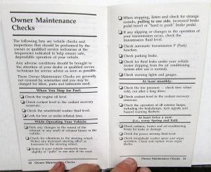 1995 Ford Mustang Maintenance Schedule & Record Booklet Original