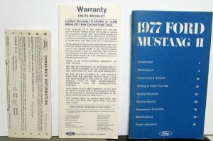 1977 Ford Mustang II Owners Manual Care & Operation Guide Booklet Original